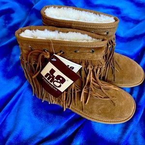 NWT LAMO leather and sheepskin size 8 boots
